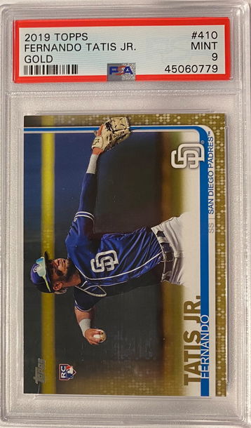 2019 Topps series 2 Fernando Tatis Jr.  Gold #’d /2019 Psa 9 Mint 