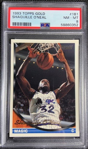 1993-94 Topps Gold Shaquille O'Neal #181 PSA 8 NM-MINT HOF Orlando Magic