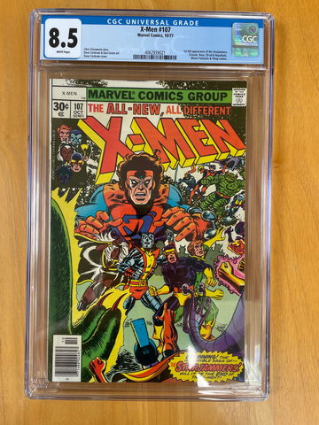 Uncanny X-Men #107 CGC 8.5 White Pages Newsstand!