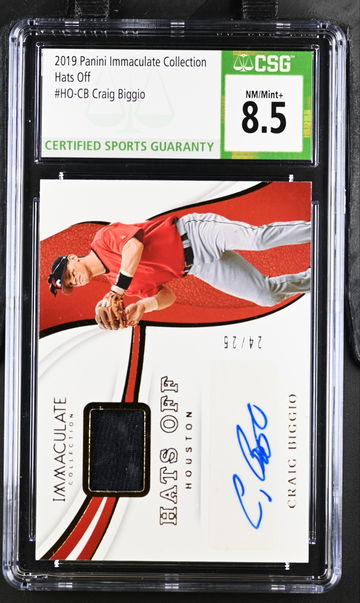 CRAIG BIGGIO IMMACULATE HATS OFF AUTO 