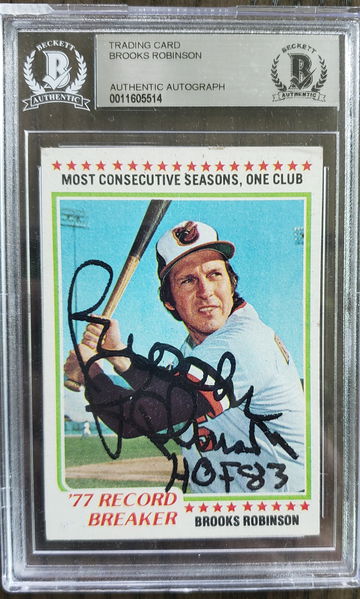 Brooks Robinson auto 1978 topps 