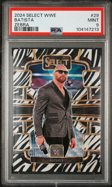 2024 Panini Select WWE Zebra Batista #29 PSA 9