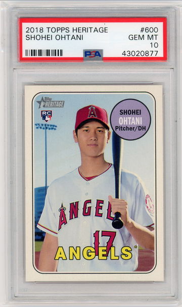 2018 Topps Heritage Shohei Ohtani PSA 10