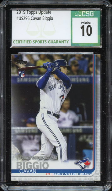 2019 Topps Update CAVAN BIGGIO Rookie Debut #US295 CSG PRISTINE 10