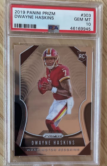 Dwayne Haskins 2019 prizm psa 10 rc 