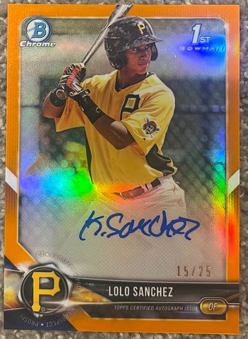 2018 Bowman Chrome Lolo Sanchez auto /25