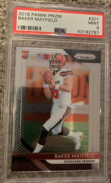 2018 Baker Mayfield Prizm PSA 9