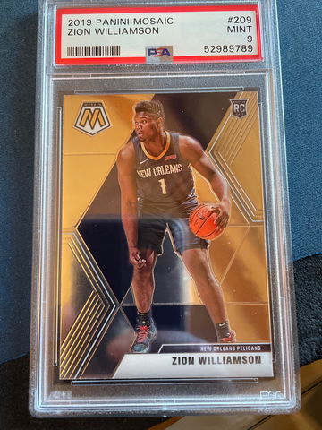 2019 Zion Williamson PSA 9 Mosaic #209