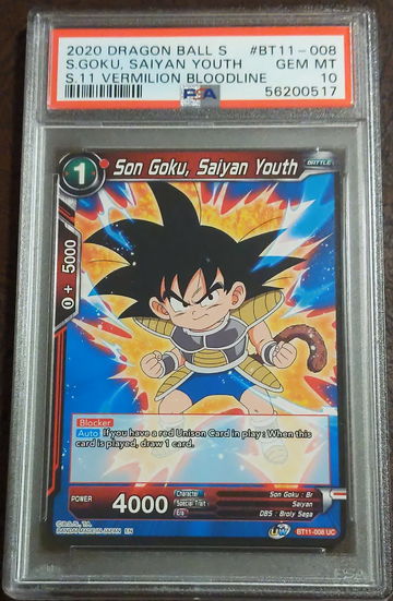 2020 Dragon Ball Super, Son Goku, Saiyan Youth, #BT11-008, PSA 10