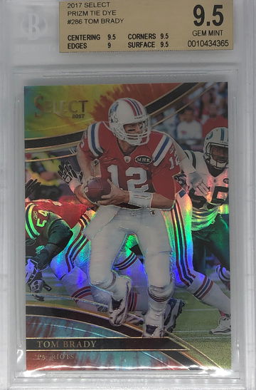 2017 Select Prizm Field Level Tie-dye Tom Brady BGS 9.5 #24/25