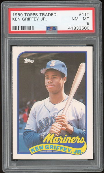 1989 Topps Traded Ken Griffey Jr. PSA 8
