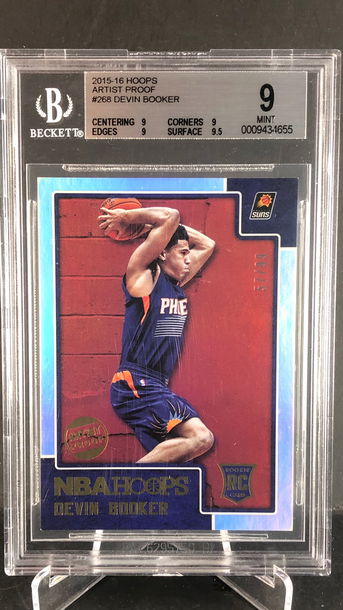 2015-16 Panini NBA Hoops Artist Proof Devin Booker RC Holo /99 BGS9 💎📈RARE📈