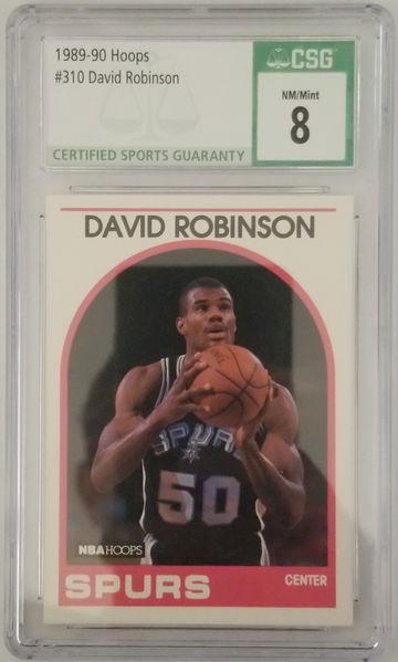 1989-90 NBA Hoops David Robinson #310 CSG NM/Mint 8