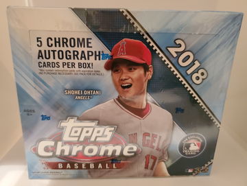 2018 Topps Chrome Jumbo Box (5 Autographs)