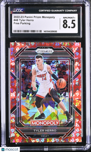 2022-23 Panini Prizm Monopoly Tyler Herro #48 Free Parking CGC 8.5