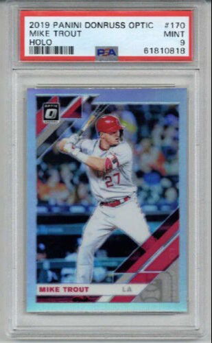 2019 PANINI DONRUSS OPTIC HOLO #170 MIKE TROUT CARD ANGELS PSA 9