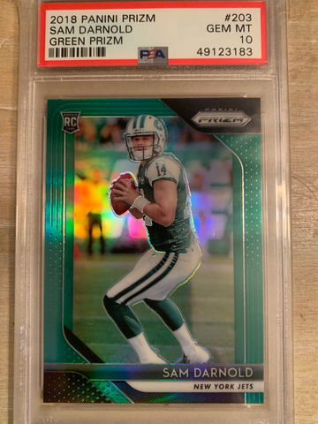 Sam Darnold 2018 Prizm Green PSA 10