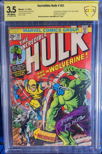 Hulk 181; signed by John Romita SR