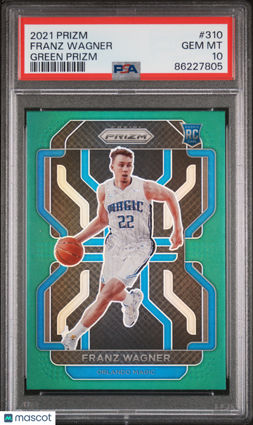 Franz Wagner 2021-22 Panini Prizm #310 Green Prizm RC PSA10 GEM MT Magic