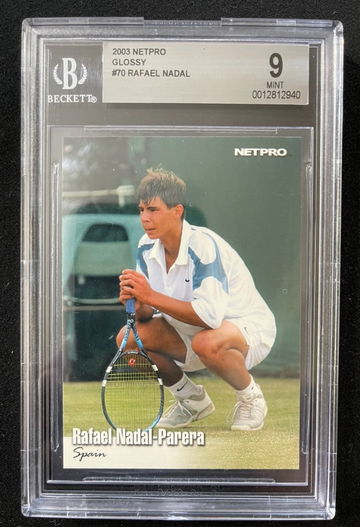 Rafael Nadal BGS 9 2003 Netpro GLOSSY RC #70