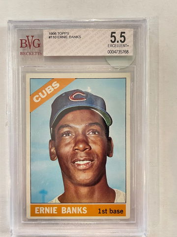 1966 Topps Ernie Banks BVG 5.5