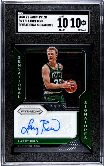 2020 Prizm Larry Bird Sensational Signatures SGC 10