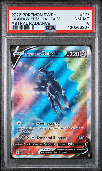 2022 Pokemon Sword and Shield Astral Radiance Origin Forme Dialga V #177 PSA 8