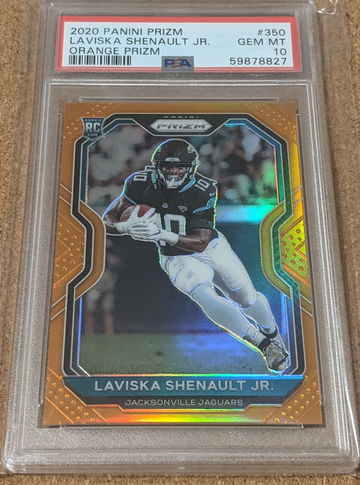 2020 Prizm 🏈 Laviska Shenault Jr Orange Rookie /249 PSA 10 Jaguars RC SP 🔥