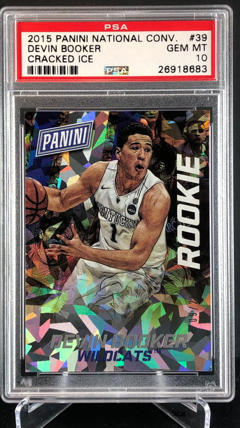 2015 DEVIN BOOKER RC Nat Conv Cracked Ice /25 PSA 10💎POP1📈WOW🔥