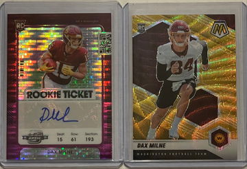 2021 Dax Milne Auto and SSP 2 card lot Washington Commanders