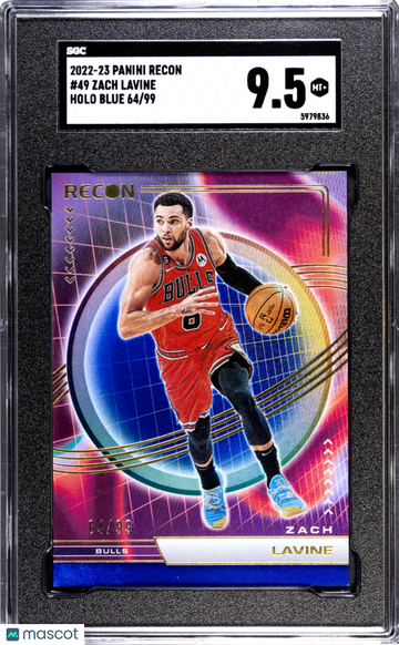 2022 Panini Recon Zach Lavine #49 Holo Blue SGC 9.5