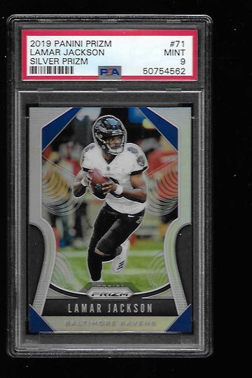 2019 PRIZM LAMAR JACKSON SILVER PRIZM