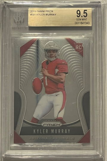 2019 Panini Prizm Kyler Murray Rookie Card. BGS 9.5! POP 248!