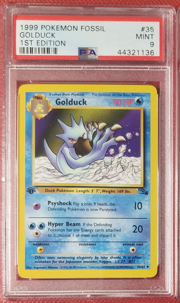 1999 Pokemon Fossil #35 Golduck 1st Edition PSA 9 MINT