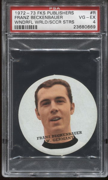 1972 FKS Publishers #R Franz Beckenbauer Wonderful World Soccer Stars PSA 4 *0669