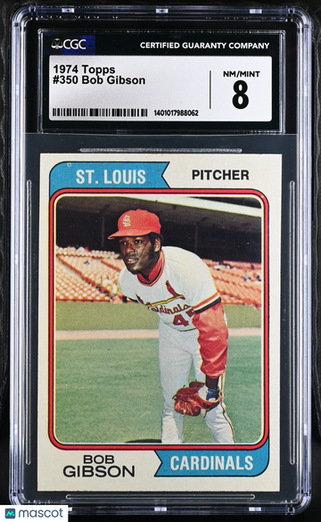 1974 Topps Bob Gibson #350 CGC 8