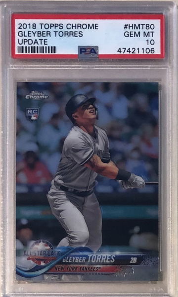2018 Topps Chrome Update #HMT80 Gleyber Torres PSA 10