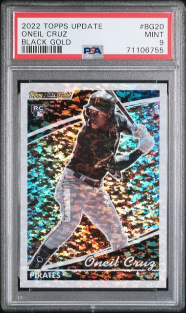 2022 Topps Update Oneil Cruz Black Gold BG20 - PSA Mint 9 - Pittsburgh Pirates