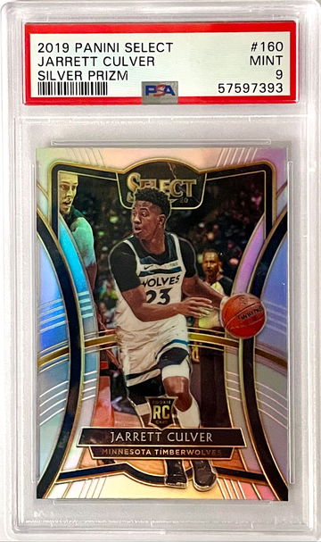 Jarrett Culver RC 2019-20 Select Premier Lvl Silver Prizm #160 Rookie PSA 9 MINT