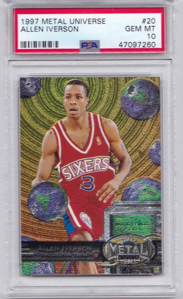 1997 Allen Iverson Metal Universe PSA 10