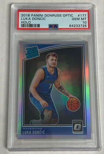 2018 Donruss Optic  Luka Doncic Silver Holo  RC   PSA Gem Mint 10