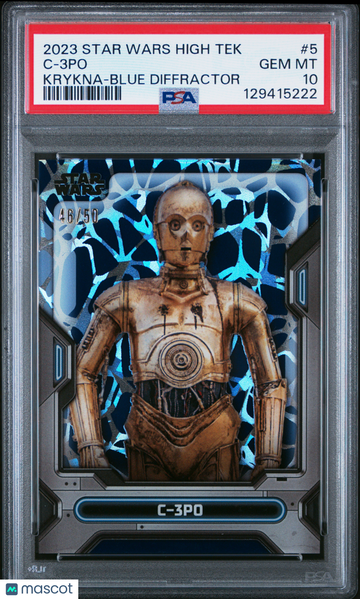 2023 Topps Star Wars High Tek C-3po #5 PSA 10
