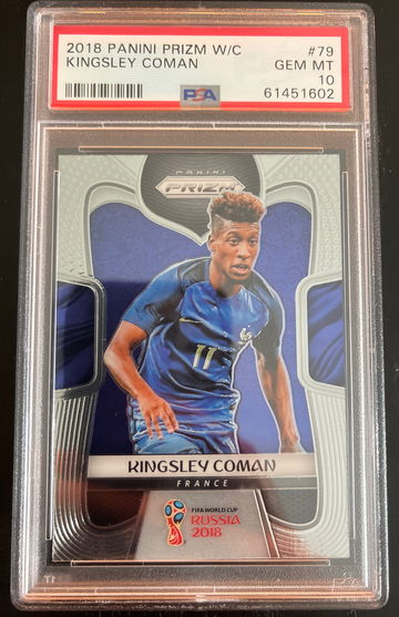 2018 Panini Prizm World Cup Kingsley Coman PSA 10