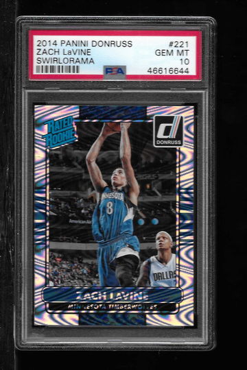 2014 PANINI DONRUSS ZACH LAVINE SWIRLORAMA PSA 10