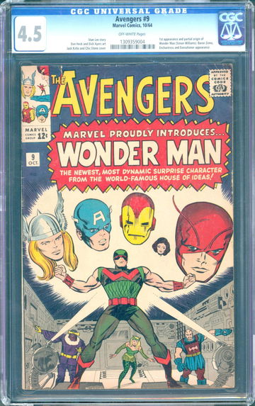 Avengers #9 (1964) CGC 4.5 - 1st app. & origin of Wonder Man (Simon Williams)