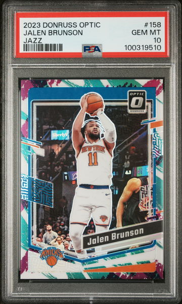 2023 Panini Donruss Optic Jazz Jalen Brunson #158 PSA 10