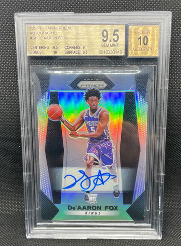 2017 Prizm Silver Auto De’Aaron Fox BGS 9.5/10