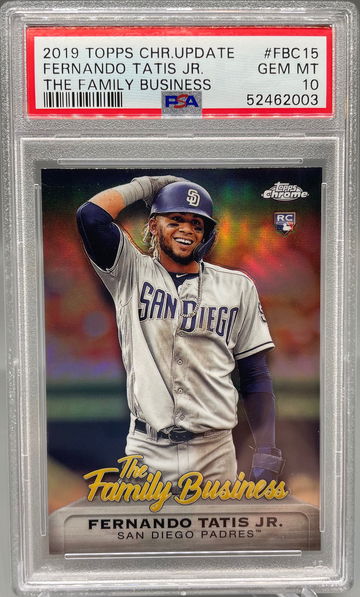 2019 Topps Chrome Fernando Tatis Jr. Family Business PSA 10
