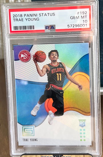 2018 Panini Status Trae Young #192 PSA 10 Gem MINT Rookie RC Atlanta Hawks 📈🔥