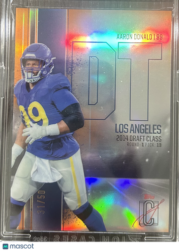 2025 Topps Clearly Authentic Aaron Donald #BCV-25 Rainbow Foil /50